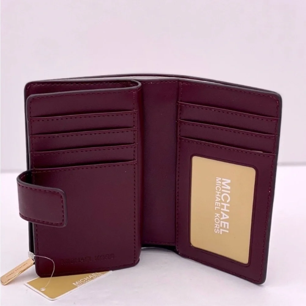 Michael Kors Jet Set Medium Two-Tone Logo Wallet